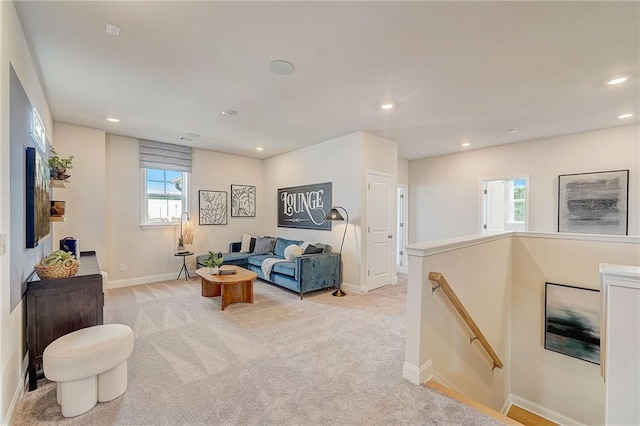 82 Sheryl Way, Loganville, GA 30052 - living room with recessed lighting and light colored carpet