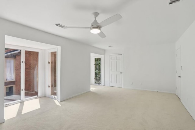 49 Willow Gln, Atlanta, GA 30342 - empty room with light colored carpet, a ceiling fan, and baseboards