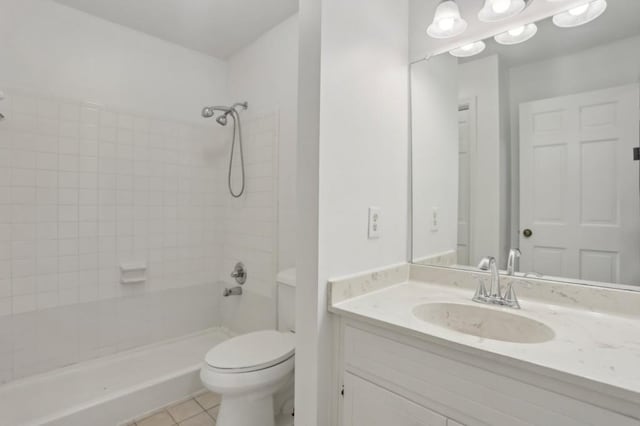 49 Willow Gln, Atlanta, GA 30342 - full bathroom with a shower, toilet, tile patterned flooring, and vanity