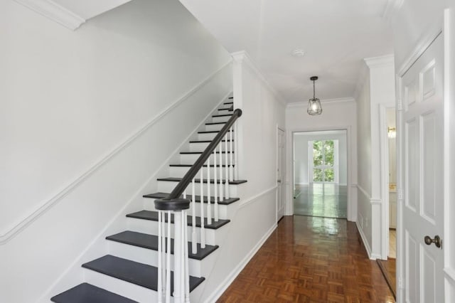 49 Willow Gln, Atlanta, GA 30342 - stairs with crown molding
