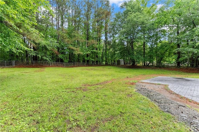 view of yard with a patio area