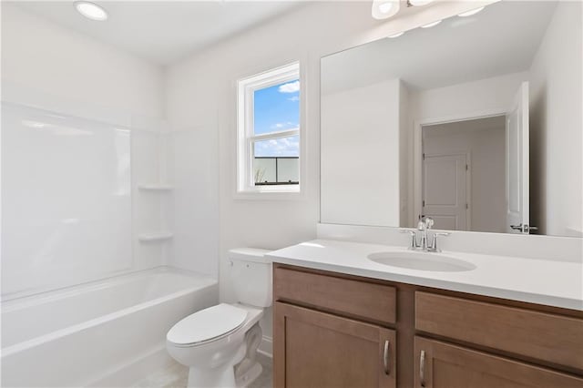 1216 Cedarcrest Blvd, Acworth, GA 30101 - full bath featuring toilet, vanity, and shower / washtub combination