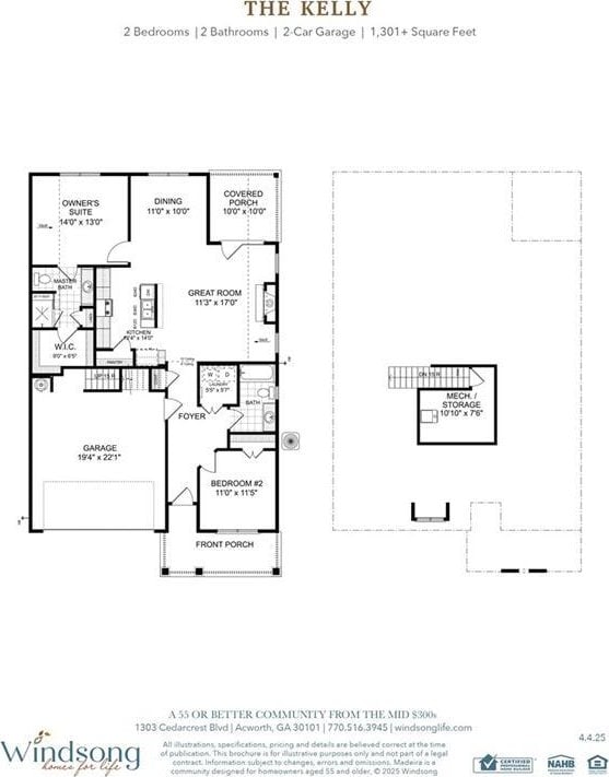 1216 Cedarcrest Blvd, Acworth, GA 30101 - floor plan