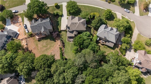 bird's eye view with a residential view