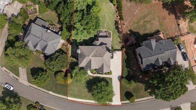 bird's eye view featuring a residential view