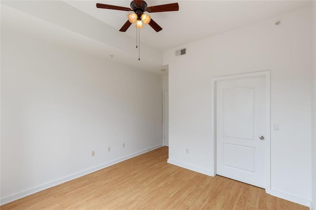 390 17th St NW Unit 6036, Atlanta, GA 30363 - unfurnished bedroom with light wood-style floors, baseboards, and ceiling fan