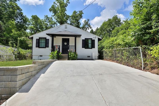 view of bungalow