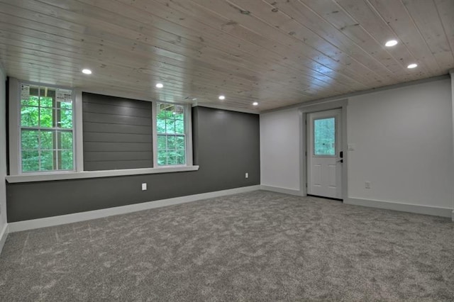 view of carpeted empty room