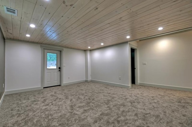 view of carpeted empty room