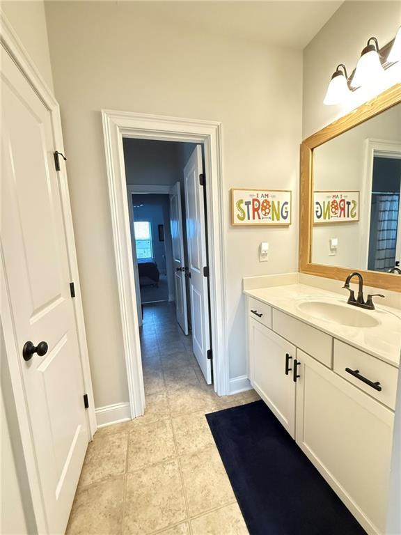 bathroom with vanity