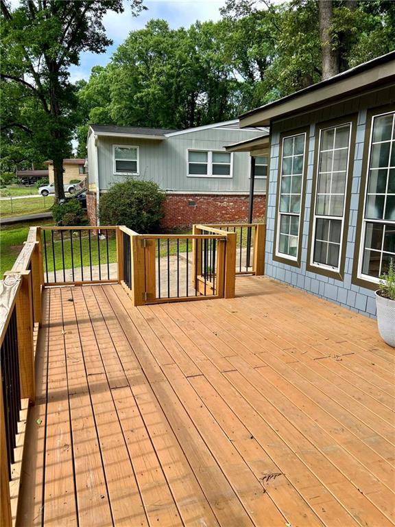 6072 Holiday Blvd, Forest Park, GA 30265 - view of wooden deck