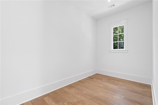 empty room featuring light wood-type flooring