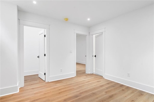 interior space with light hardwood / wood-style floors