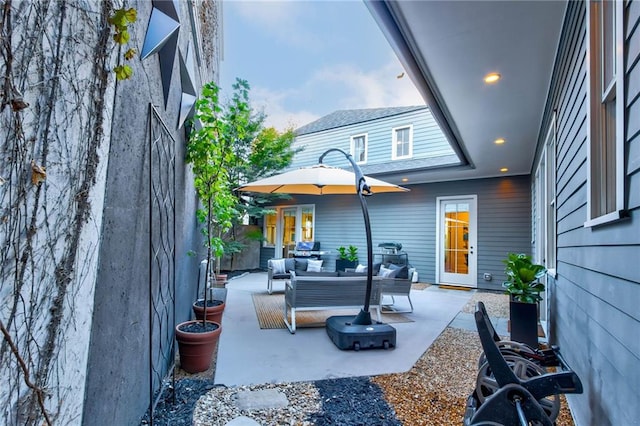 view of patio / terrace featuring an outdoor living space