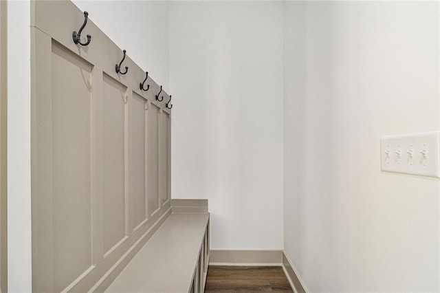 mudroom featuring hardwood / wood-style floors