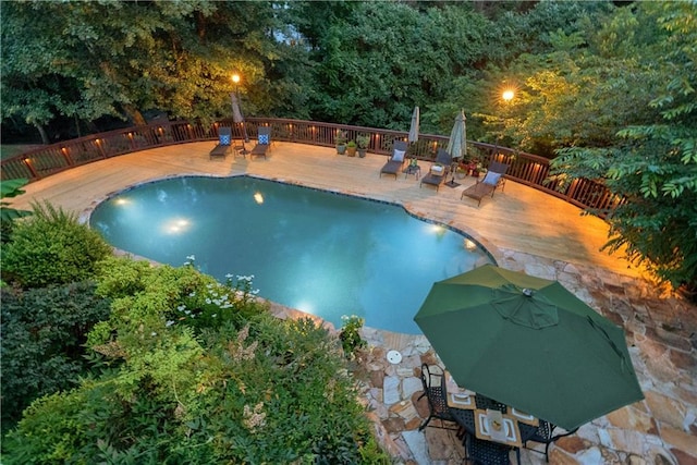 4820 Coppedge Trl, Peachtree Corners, GA 30096 - view of pool with a wooden deck