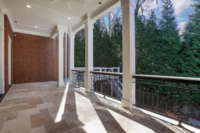 821 Camden Park Ct, Atlanta, GA 30342 - view of patio / terrace with ceiling fan