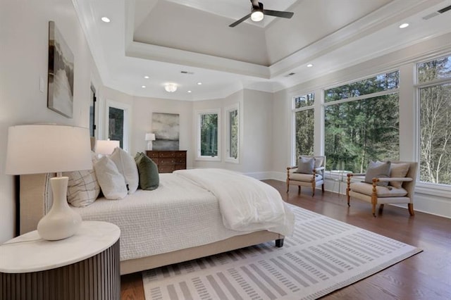 821 Camden Park Ct, Atlanta, GA 30342 - bedroom featuring multiple windows, wood finished floors, recessed lighting, and crown molding