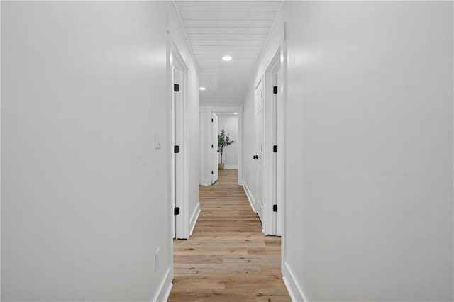 4745 Elam Forest Dr, Stone Mountain, GA 30083 - hallway with light wood-type flooring, recessed lighting, and baseboards