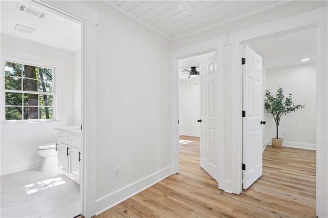 4745 Elam Forest Dr, Stone Mountain, GA 30083 - hall featuring baseboards and light wood finished floors