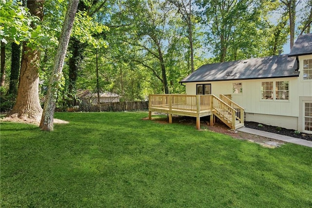 4745 Elam Forest Dr, Stone Mountain, GA 30083 - view of yard with a deck