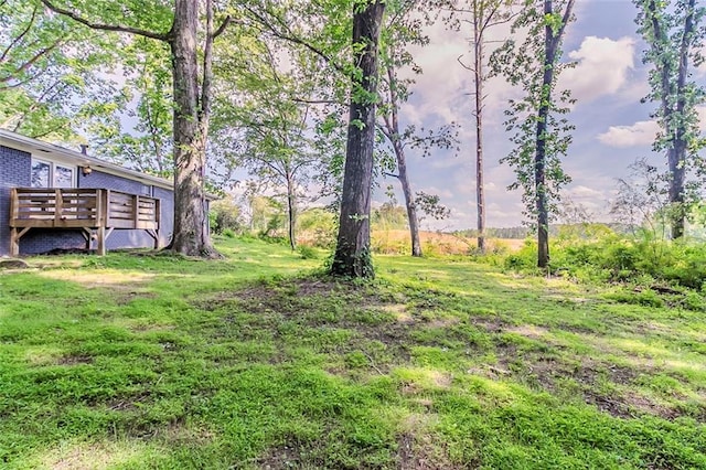 545 Fayetteville Rd, Fairburn, GA 30213 - view of yard with a wooden deck