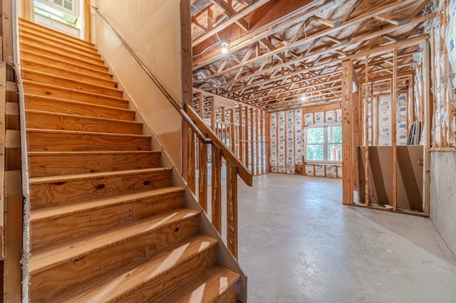 980 Windsor Place Cir, Grayson, GA 30017 - stairway with concrete flooring