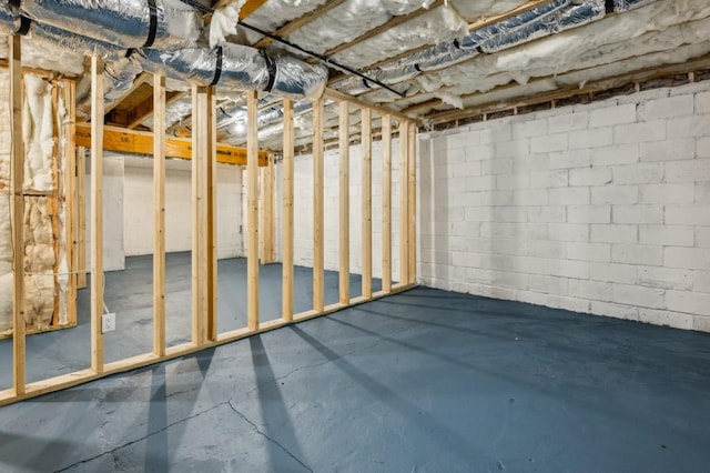 2760 Fraser St SE, Smyrna, GA 30080 - unfinished below grade area featuring concrete block wall