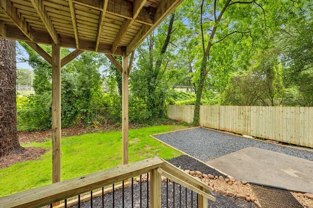 2760 Fraser St SE, Smyrna, GA 30080 - view of yard featuring a patio and view of wooded area