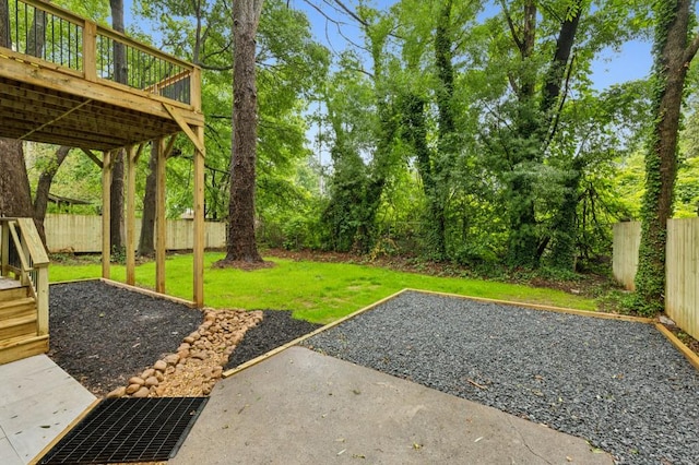 2760 Fraser St SE, Smyrna, GA 30080 - view of yard featuring a patio area and a wooden deck