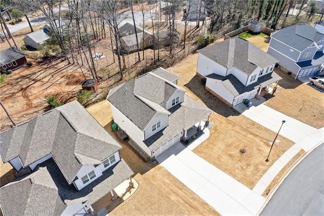 aerial view featuring a residential view