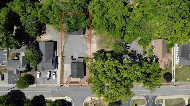 aerial view with a residential view