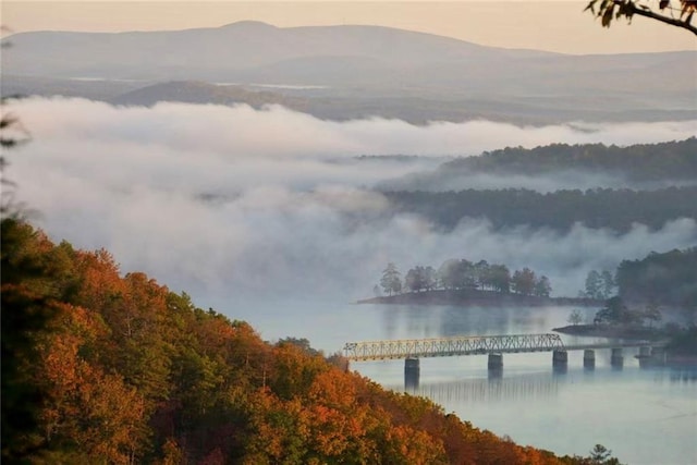 49 Waterside Dr SE, Cartersville, GA 30121 - water view featuring mountains and a notable bridge