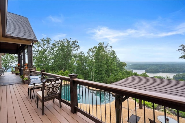 49 Waterside Dr SE, Cartersville, GA 30121 - wooden deck with a water view