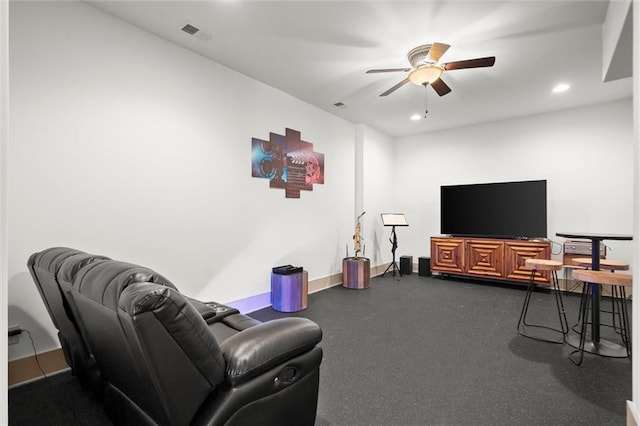49 Waterside Dr SE, Cartersville, GA 30121 - living area with ceiling fan and recessed lighting