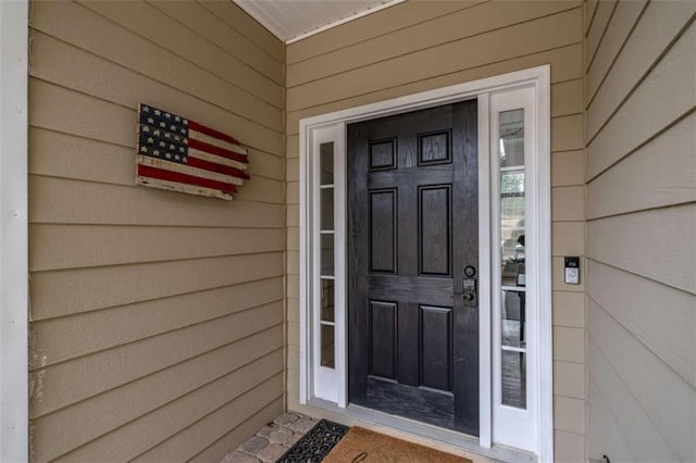 view of doorway to property