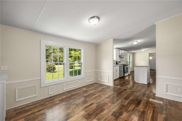 interior space featuring dark hardwood / wood-style floors