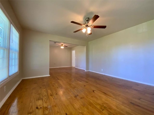 995 Gadsden Rd, Cave Spring, GA 30124 - unfurnished room featuring wood finished floors, baseboards, and a ceiling fan