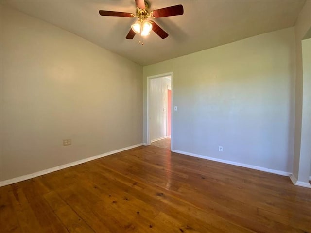 995 Gadsden Rd, Cave Spring, GA 30124 - empty room featuring baseboards, a ceiling fan, and wood finished floors