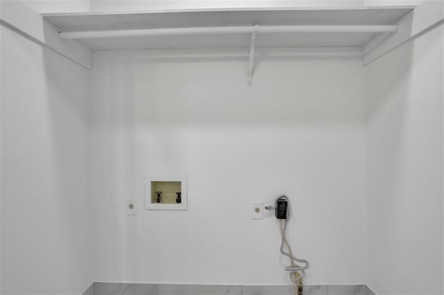 washroom with laundry area, hookup for a washing machine, and electric dryer hookup