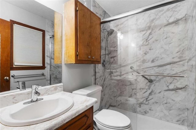 1757 Mystery Cir SW, Conyers, GA 30094 - full bath with vanity, toilet, and a marble finish shower
