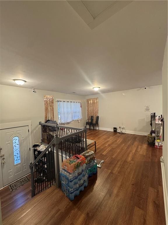 living room featuring wood-type flooring