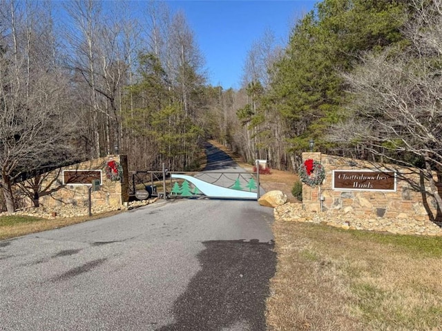 view of street with a gate