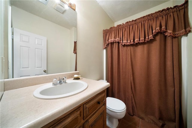 790 Friendship Church Rd, Douglasville, GA 30134 - bathroom featuring vanity, tile patterned floors, and a shower with shower curtain
