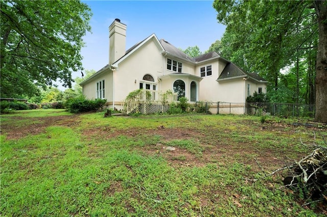790 Friendship Church Rd, Douglasville, GA 30134 - back of property featuring a chimney and stucco siding