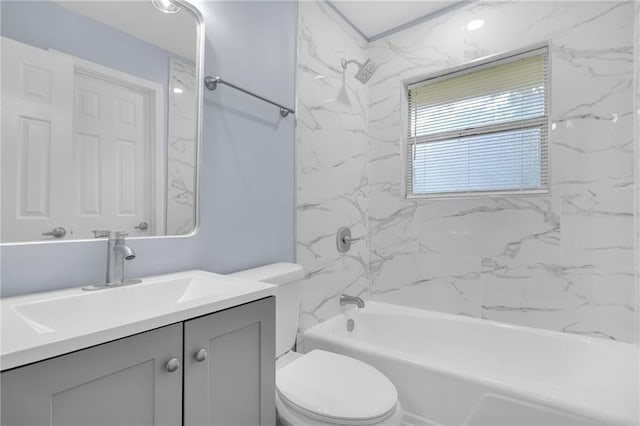 2496 Shiloh Dr, Decatur, GA 30034 - full bathroom with toilet, vanity, and shower / bath combination
