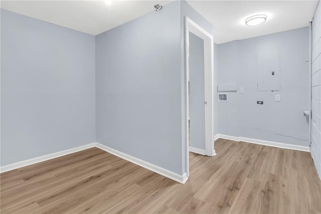2496 Shiloh Dr, Decatur, GA 30034 - unfurnished room featuring light wood finished floors, baseboards, and electric panel
