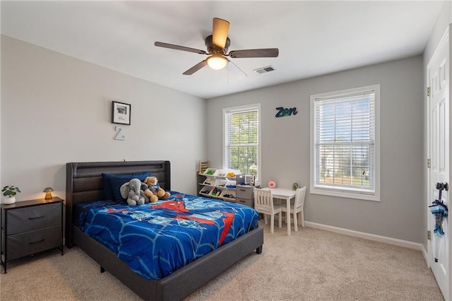 4901 Wilkie Way NW, Acworth, GA 30102 - bedroom featuring carpet floors and ceiling fan