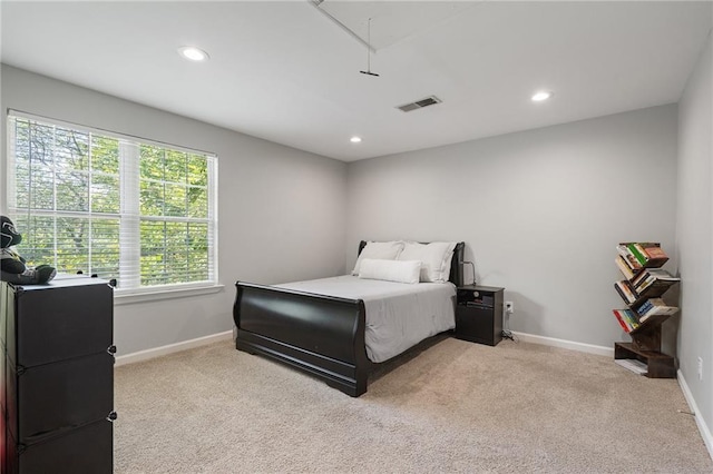 4901 Wilkie Way NW, Acworth, GA 30102 - bedroom featuring attic access, carpet flooring, and recessed lighting