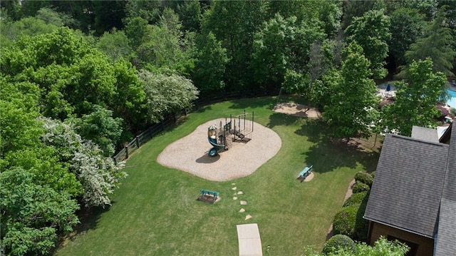 aerial view of property's location